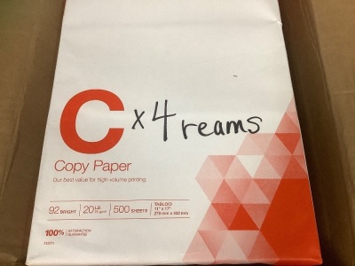 Lot of (4) Reams 11"x17" Tabloid Office Paper