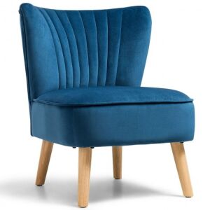 Armless Velvet Accent Chair