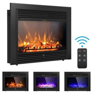 28.5" Mounted/Standing Fireplace Heater with Remote