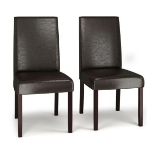 Set of (2) PU Upholstered Parsons Dining Chairs