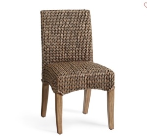 Seagrass Dining Side Chair, Gray Wash with Seadrift Leg, Like New, retail - $349