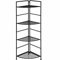 4-Tier Folding Metal Shelf