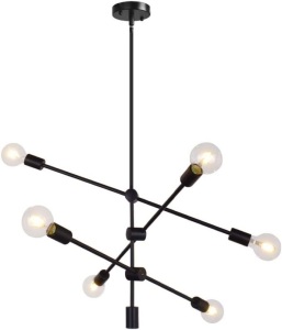 Sputnik Chandelier , 6 Lights, Modern Pendant Lighting , Like New, retail - $69.99