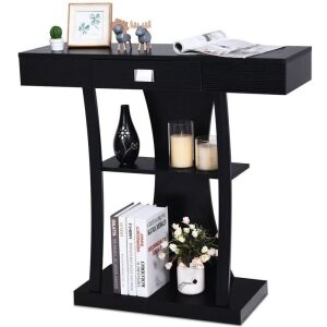 Console Table with Shelves