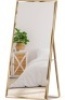 Large Full Length Mirror, Wall Hanging & Leaning Floor Mirror - 65x22in, Gold