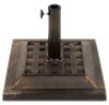 26lb Steel Square Patio Umbrella Base Stand, Basketweave Pattern