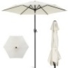 Outdoor Market Patio Umbrella w/ Push Button Tilt, Crank Lift - 7.5ft, Cream