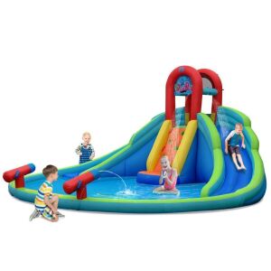 Kids Inflatable Water Slide Bounce House with Carry Bag