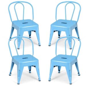 Set of (4) Kids Lightweight Metal Chairs