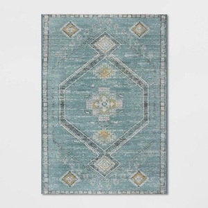 7x 10' Sunset Moroccan Tapestry Outdoor Rug Teal - Opalhouse, Like New, Retail - $96