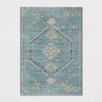 7x 10' Sunset Moroccan Tapestry Outdoor Rug Teal - Opalhouse, Like New, Retail - $96