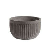 Concrete Fluted Planter, Grey,&nbsp;19.75" Diam. x 12' H, Like New, retail - $149