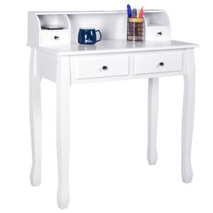 White Vanity Table with Drawers