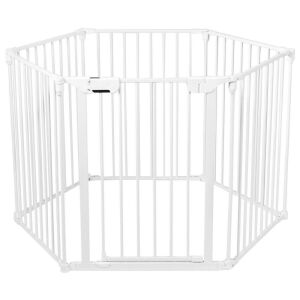 6-Panel Wall-Mount Adjustable Safety Fence