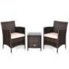 3-Piece Outdoor Rattan Wicker Furniture Set