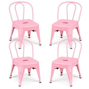 Set of (4) Kids Lightweight Metal Chairs