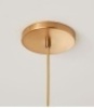 Sculptural Glass Pendant&nbsp;Canopy Damp UI, Pendant,&nbsp;Brushed Brass, Like New, retail - $139