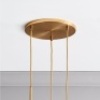 Sculptural Glass 3 Lt Round&nbsp;Canopy, 3 Lt Round,&nbsp;Brushed Brass, Like New, retail - $172