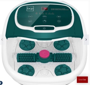 Automatic Heated Shiatsu Massage Foot Bath Spa w/ Pumice Stone, Like New, retail - $84.99