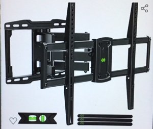 USX MOUNT Full Motion TV Wall Mount for Most 37-75 inchTV, Swivel and Tilt TV Mount with Dual Articulating Arms,Wall Mount TV Bracket Up to 132lbs, VESA 600x400mm, 16"Wood Studs, XML019, Like New, retail - $49.99