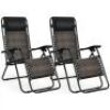 Set of (2) Folding Rattan Patio&nbsp;Chairs