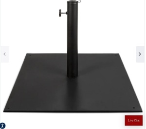 Steel Umbrella Base, Patio Stand w/ Tightening Knob & Anchor Holes - 38.5lb, Like New, Retail - $89.99