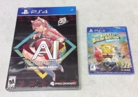 Lot of (2) PS4 Games,&nbsp;AI The Somnium File Special Agent Edition & SpongeBob Squarepants Battle For Bikini Bottom Rehydrated - New
