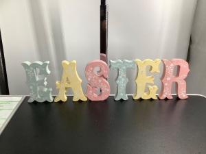 Transpac Easter Letters Decoration, Appears New