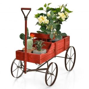 Wooden Wagon Plant Bed