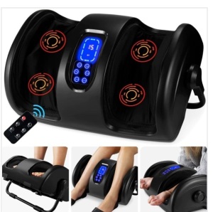 Shiatsu Foot Massager w/ High-Intensity Rollers, Remote Control, Untested, Appears New