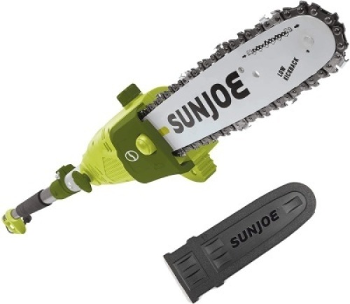 Sun Joe SWJ803E 10 inch 8.0 Amp Electric Multi-Angle Pole Chain Saw, Green - New&nbsp;
