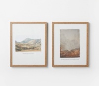 (Set of 2) 16" x 20" Glass Textbook Photo Frames - Threshold&trade;designed with Studio McGee, Like New Retail - $60