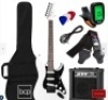 Beginner Electric Guitar Kit w/ Case, 10W Amp, Tremolo Bar - 39in, Like New, Retail - $124.99