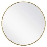 Framed Round Bathroom Vanity Wall Mirror w/ Anti-Blast Film - 36in