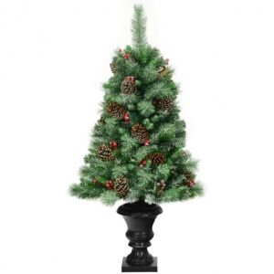 4' Christmas Entrance Tree with Pine Cones