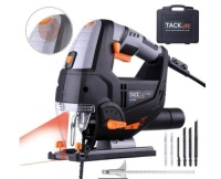 Tacklife 6.7 Amp 3000 SPM Jigsaw tool with Laser & LED, 6 Variable Speed, Carrying Case, 6 Blades, 45&deg;Bevel Cutting & Tool-free Blade Changing and 10 Feet Cord - PJS02A