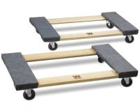 WEN 1320 lbs. Capacity 18 in. x 30 in. Hardwood Furniture Moving Dolly, Two Pack