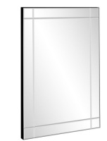 36x24in Rectangular Bedroom Bathroom Entryway Decorative Frameless Wall Mirror