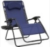 Oversized Reclining Zero Gravity Chair Lounger w/ Cup Holder, Pillow, Navy