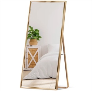 Large Full Length Mirror, Wall Hanging & Leaning Floor Mirror - 65x22in, Appears New