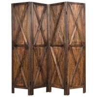 4-Panel Folding Wooden Divider