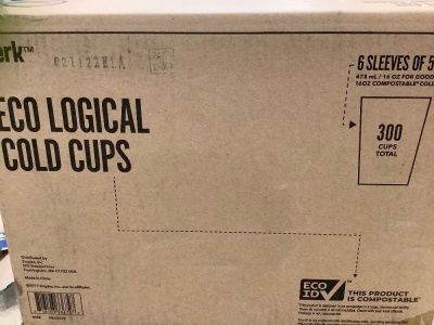 Case of (300) 16 oz. Cold Beverage Cups