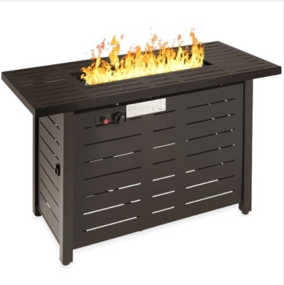50,000 BTU Steel Propane Gas Fire Pit w/ Auto Ignition - 42in, Appears New