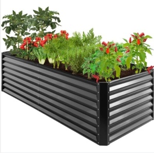 Outdoor Metal Raised Garden Bed for Vegetables, Flowers, Herbs - 8x4x2ft, Appears New