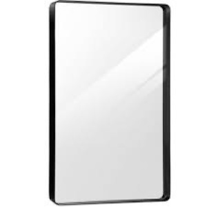 2-Way Rectangle Wall Mirror w/ Rounded Corners, Anti-Blast Film - 24x36in