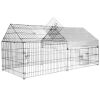 86.6"x40"x38.5" Metal Wire Chicken Coop with 4 Doors