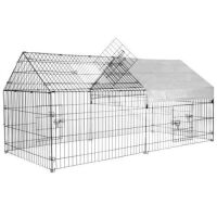 86.6"x40"x38.5" Metal Wire Chicken Coop with 4 Doors