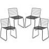Set of (4) Stackable Metal Dining Chairs