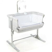 Height-Adjustable Baby Crib with Music Box and&nbsp;Toys