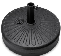 Plastic Patio Umbrella Base Pole Holder Accessory w/ Adjustable Knob